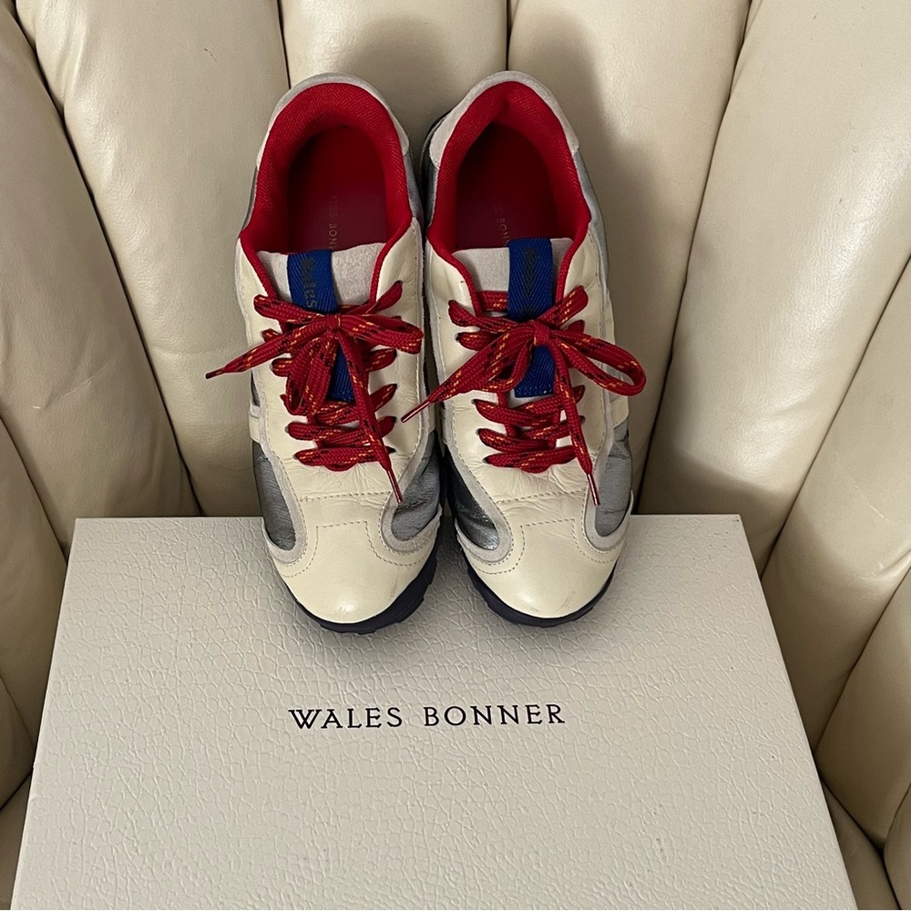 Wales Bonner Silver Paneled Sneakers size 7 - Picture 9 of 10
